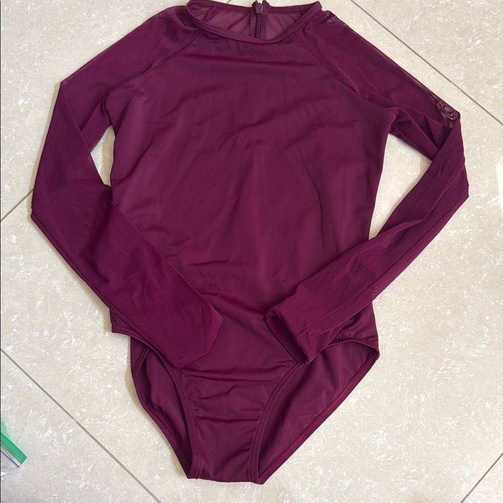Burgundy Long Sleeve Bodysuit